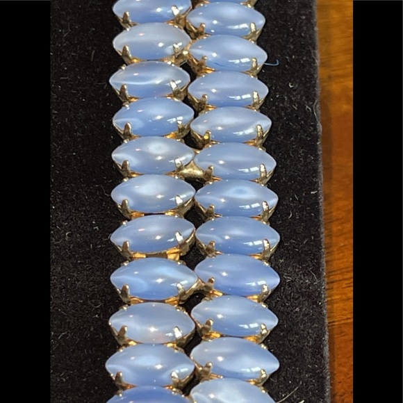 Blue Glass Opaline Demi Parure Bracelet & Earrings 😍 SET … oh, the COLOR 🤩 - Picture 13 of 17